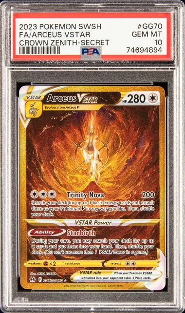2023 Pokemon Sword and Shield Crown Zenith Full Art/Arceus Vstar #GG70 card image