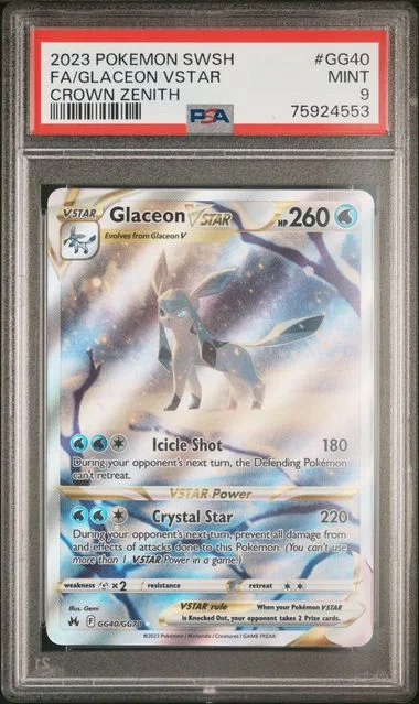 2023 Pokemon Sword and Shield Crown Zenith Full Art/Glaceon Vstar #Gg40 card image