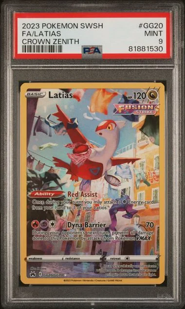 2023 Pokemon Sword and Shield Crown Zenith Full Art/Latias #GG20 card image