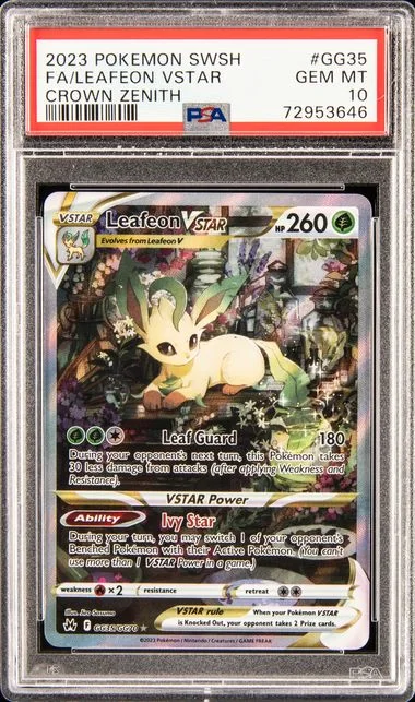 2023 Pokemon Sword and Shield Crown Zenith Full Art/Leafeon Vstar #GG35 card image