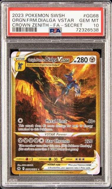 2023 Pokemon Sword and Shield Crown Zenith Full Art/Origin Forme Dialga Vstar #GG68 card image
