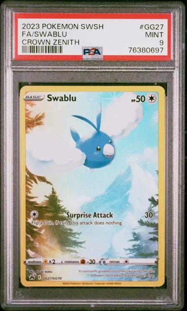 2023 Pokemon Sword and Shield Crown Zenith Full Art/Swablu #Gg27 card image