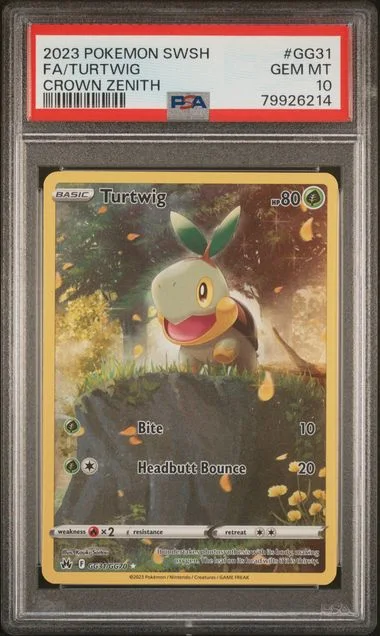 2023 Pokemon Sword and Shield Crown Zenith Full Art/Turtwig #GG31 card image