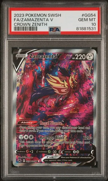2023 Pokemon Sword and Shield Crown Zenith Full Art/Zamazenta V #GG54 card image