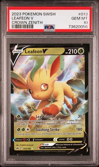 2023 Pokemon Sword and Shield Crown Zenith Leafeon V #013 card image