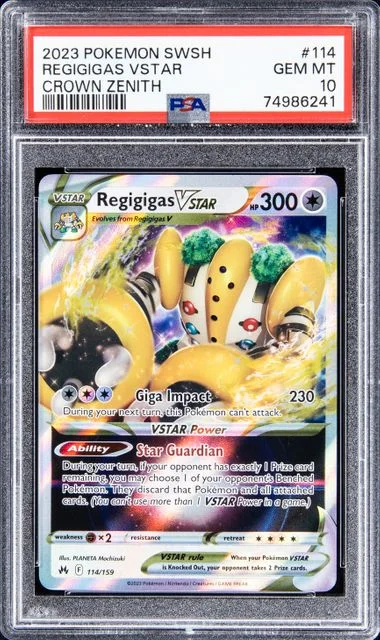 2023 Pokemon Sword and Shield Crown Zenith Regigigas VSTAR #114 card image
