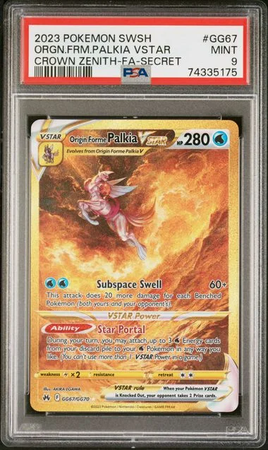 2023 Pokemon Sword And Shield Crown Zenith Secret Full Art Origin Forme Palkia VSTAR #GG67 card image