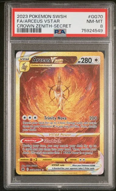 2023 Pokemon Sword and Shield Crown Zenith Secret Full Art/Arceus Vstar #Gg70 card image