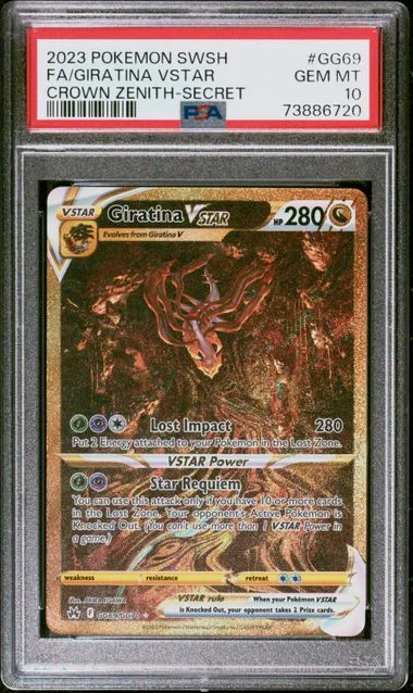 2023 Pokemon Sword And Shield Crown Zenith Secret Full Art/Giratina Vstar #Gg69 card image