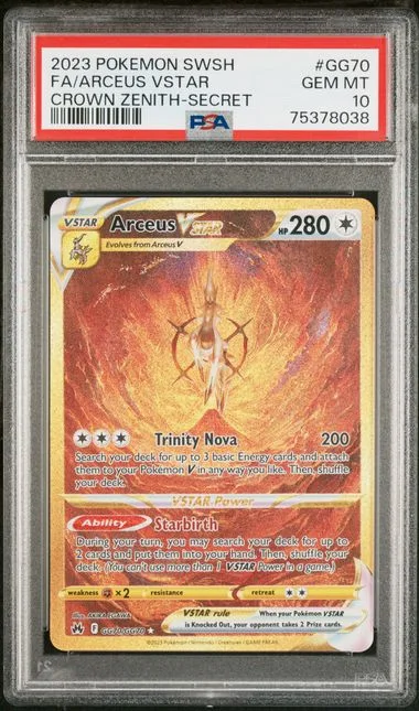 2023 Pokemon Sword And Shield Crown Zenith Secret Rare Full Art Arceus VSTAR #GG70 card image