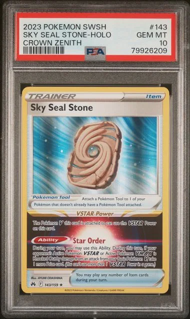 2023 Pokemon Sword and Shield Crown Zenith Sky Seal Stone-Holo #143 card image