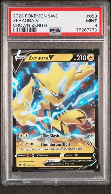 2023 Pokemon Sword and Shield Crown Zenith Zeraora V #053 card image