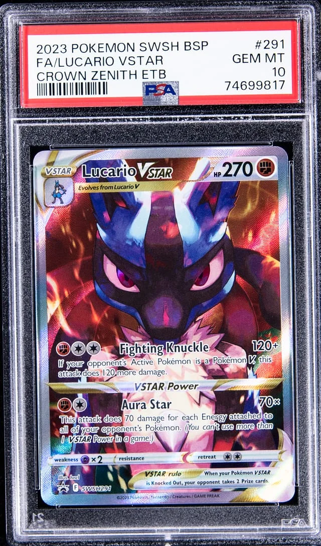 2023 Pokemon Sword & Shield BSP Crown Zenith Full Art Lucario VSTAR #291 card image