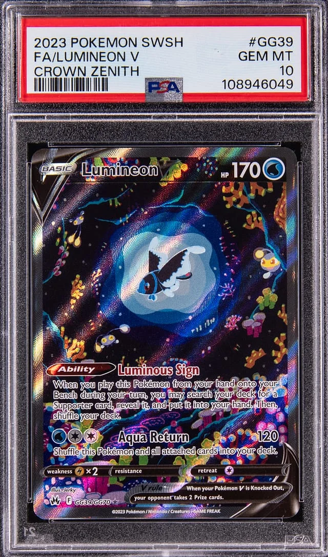 2023 Pokemon Sword & Shield Crown Zenith FA Lumineon V #GG39 card image