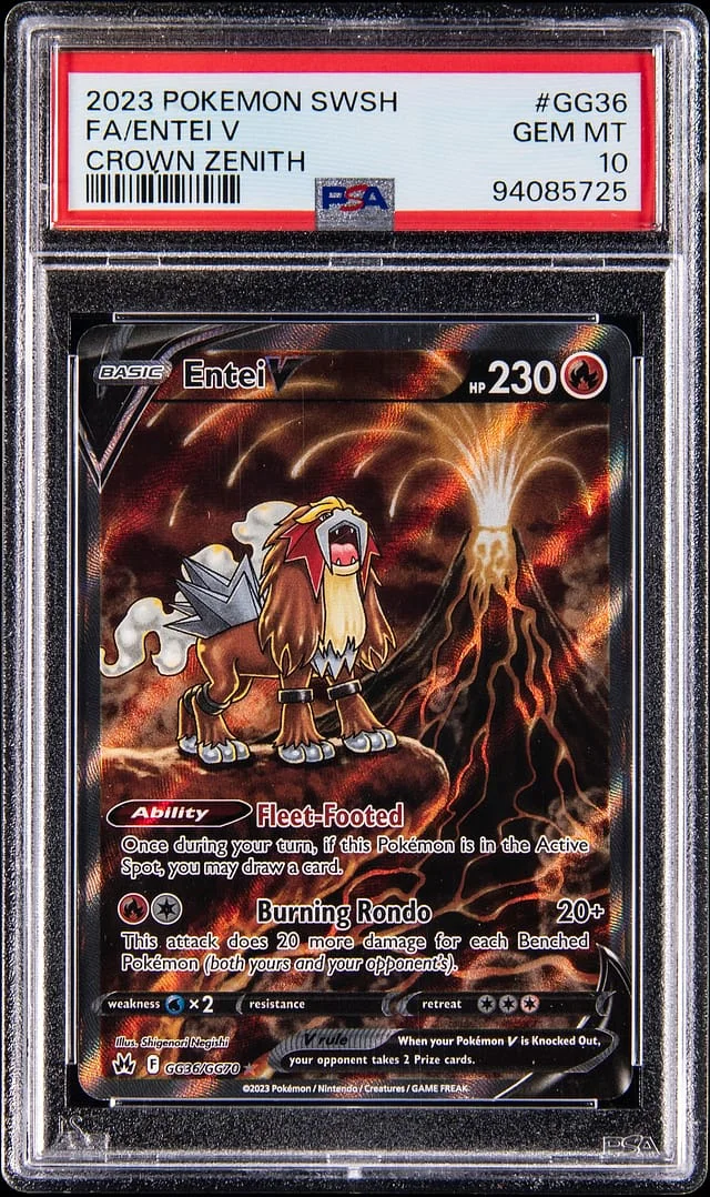 2023 Pokemon Sword & Shield Crown Zenith Full Art Entei #GG36 card image
