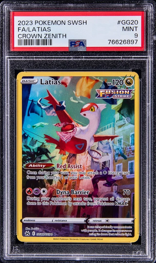 2023 Pokemon Sword & Shield Crown Zenith Full Art Latias #GG20 card image
