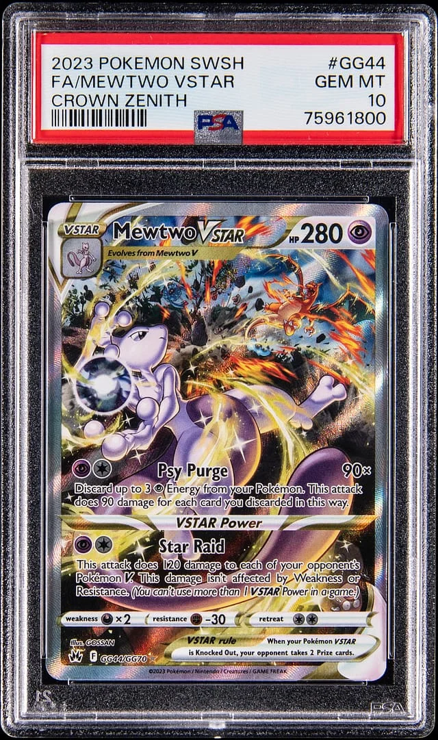 2023 Pokemon Sword & Shield Crown Zenith Full Art Mewtwo VSTAR #GG44 card image