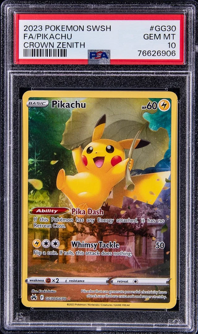 2023 Pokemon Sword & Shield Crown Zenith Full Art Pikachu #GG30 card image