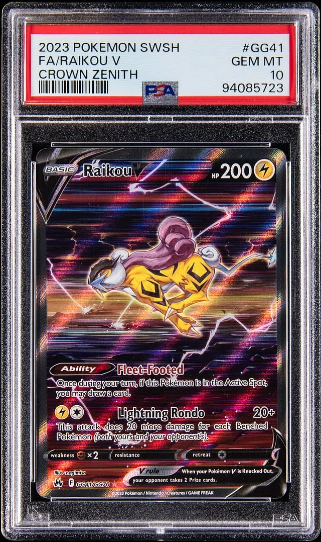 2023 Pokemon Sword & Shield Crown Zenith Full Art Raikou V #GG41 card image