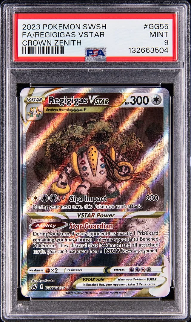 2023 Pokemon Sword & Shield Crown Zenith Full Art Regigigas VSTAR #GG55 card image