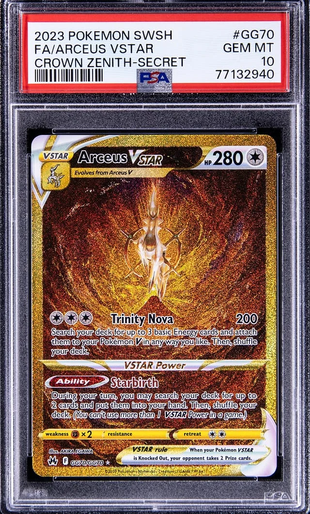 2023 Pokemon Sword & Shield Crown Zenith Full Art Secret Rare Arceus VSTAR #GG70 card image