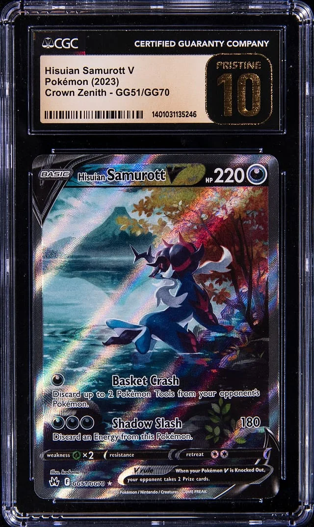 2023 Pokemon Sword & Shield Crown Zenith Galarian Gallery Hisuian Samurott V #GG51 card image