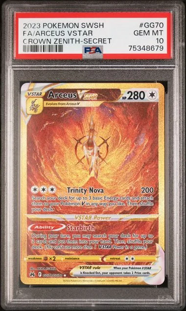 2023 Pokemon Sword & Shield Crown Zenith Secret Full Art Arceus VSTAR #GG70 card image