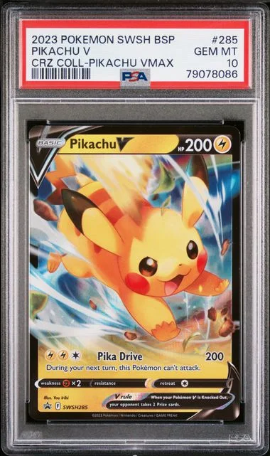 2023 Pokemon Swsh Black Star Promo Crown Zenith Collections-Pikachu Vmax Pikachu V #285 card image