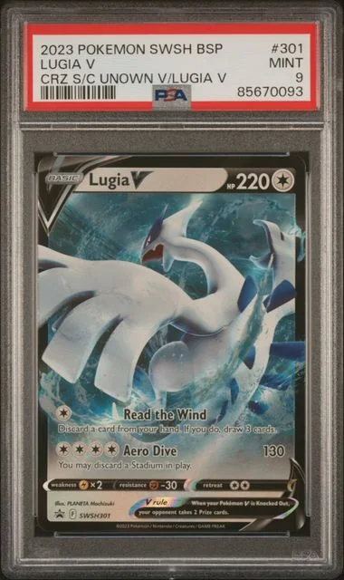 2023 Pokemon Swsh Black Star Promo Crown Zenith Special Collection Unown V & Lugia V Lugia V #301 card image