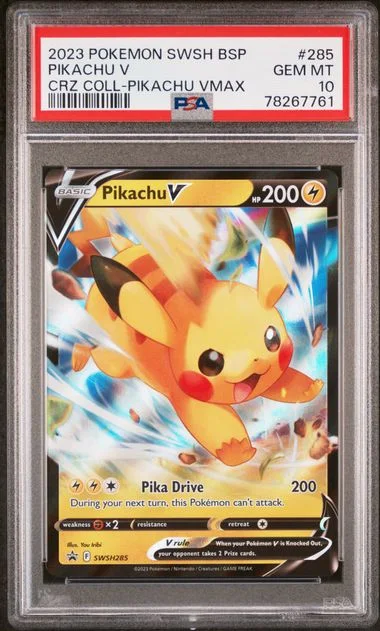 2023 Pokemon Swsh Black Star Promo Pikachu V #285 card image
