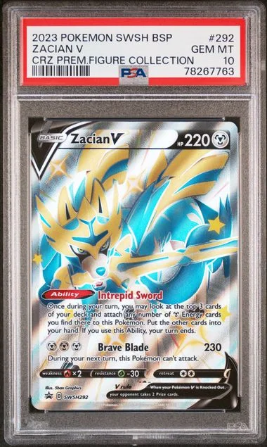 2023 Pokemon Swsh Black Star Promo Zacian V #292 card image