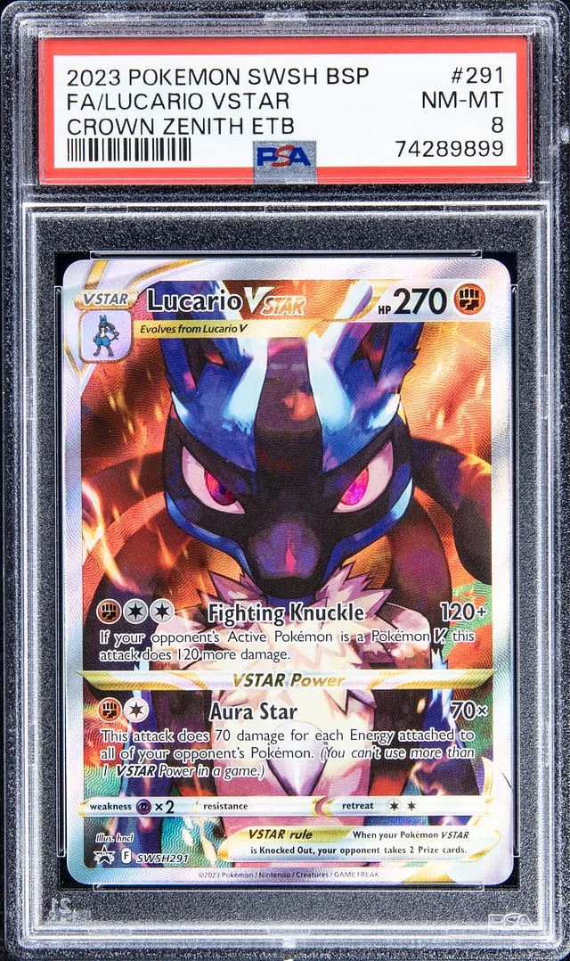 2023 Pokemon Swsh BSP Full Art Crown Zenith ETB Lucario VSTAR #291 card image