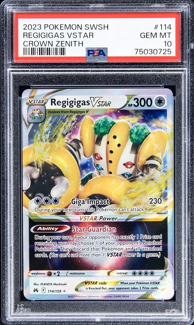 2023 Pokemon Swsh Crown Zenith Regigigas VSTAR #114 card image