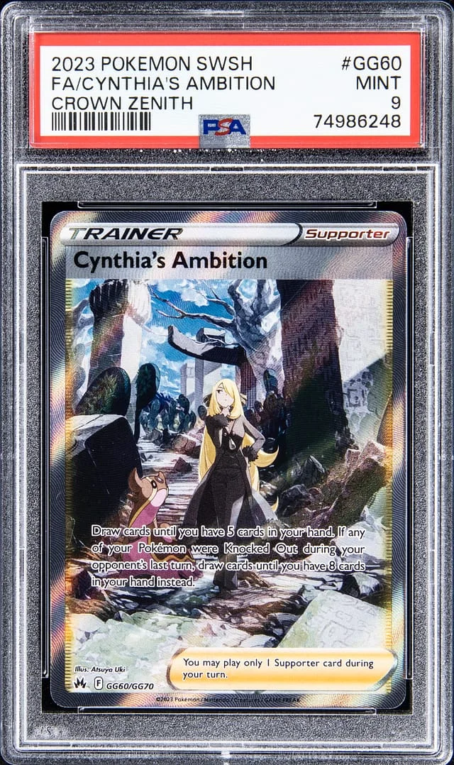 2023 Pokemon Swsh Full Art Crown Zenith Cynthia's Ambition #GG60 card image