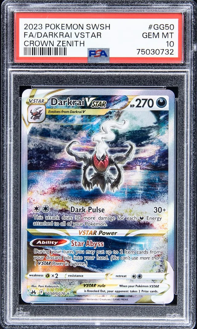 2023 Pokemon Swsh Full Art Crown Zenith Darkrai VStar #GG50 card image