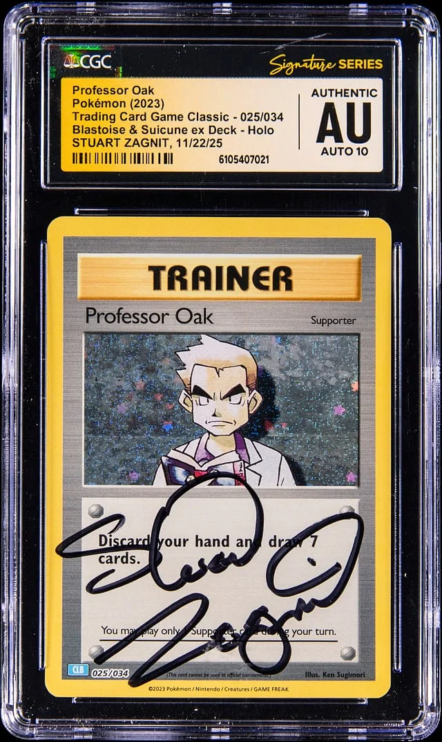 2023 Pokemon TCG Classic Blastoise & Suicune ex Deck Holo Professor Oak, #025 card image