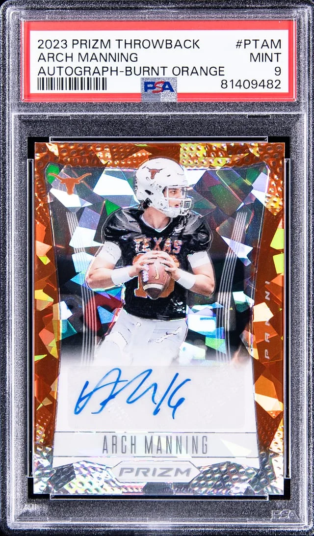 2023 Prizm Arch Manning Throwback Autograph Burnt Orange #PTAM card image
