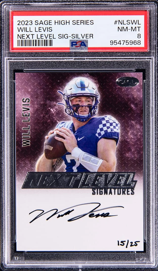 2023 Sage High Series Next Level Signature Silver Will Levis #NLS-WL card image