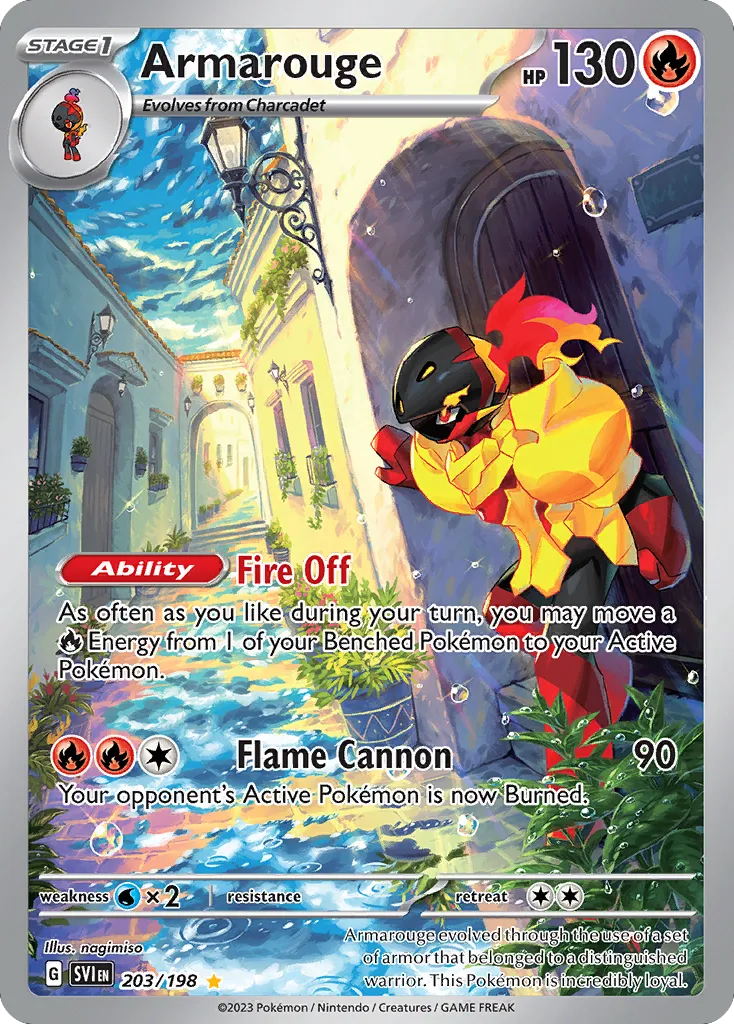 2023 Scarlet & Violet Armarouge #203/198 Illustration Rare card image