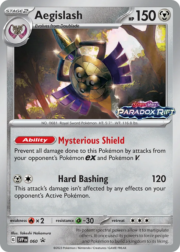2023 Scarlet & Violet Black Star Promos Aegislash #060/215 card image