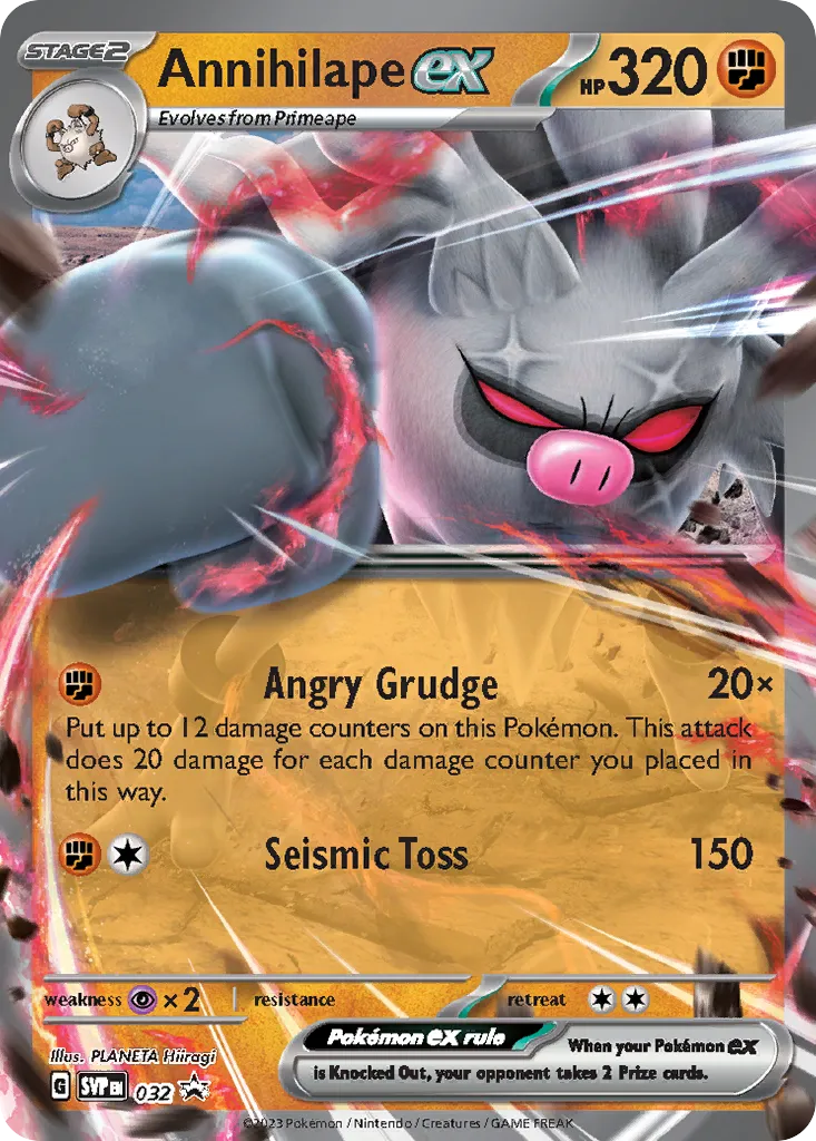 2023 Scarlet & Violet Black Star Promos Annihilape ex #032/215 card image