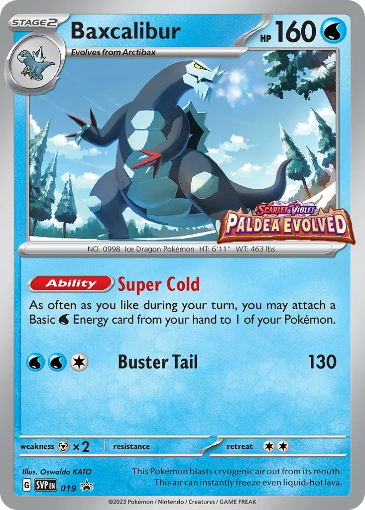 2023 Scarlet & Violet Black Star Promos Baxcalibur #019/215 card image