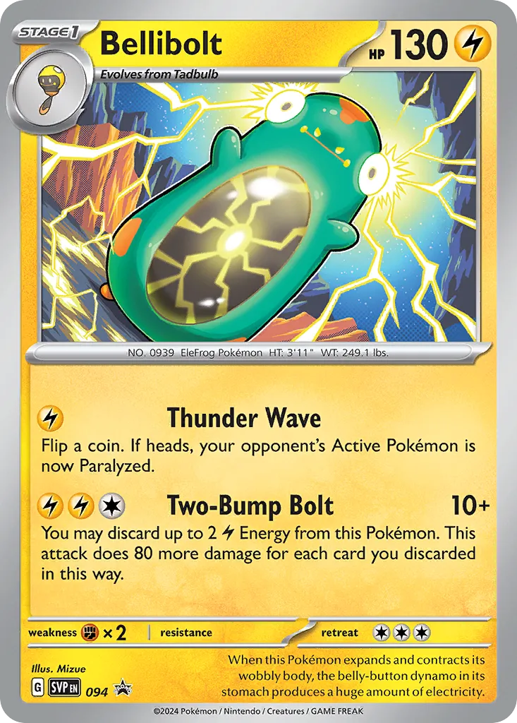 2023 Scarlet & Violet Black Star Promos Bellibolt #094/215 card image