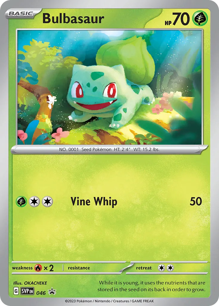 2023 Scarlet & Violet Black Star Promos Bulbasaur #046/215 card image