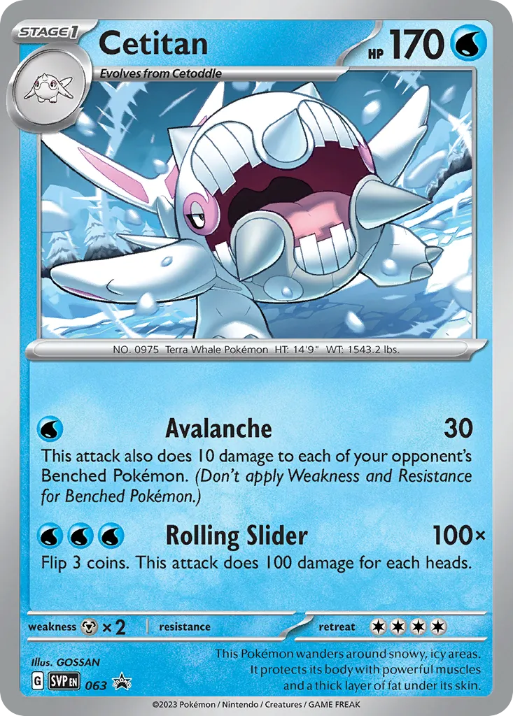 2023 Scarlet & Violet Black Star Promos Cetitan #063/215 card image