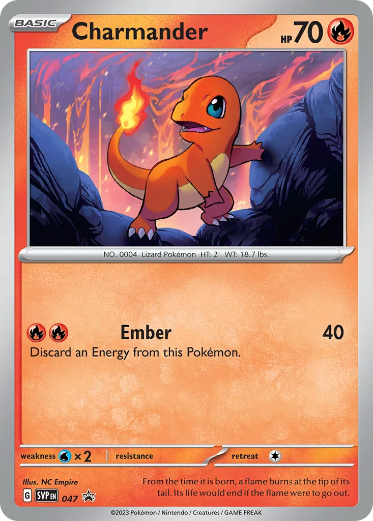 2023 Scarlet & Violet Black Star Promos Charmander #047/215 card image