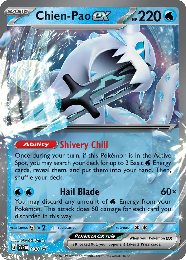 2023 Scarlet & Violet Black Star Promos Chien-Pao ex #030/215 card image
