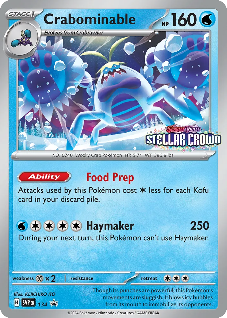 2023 Scarlet & Violet Black Star Promos Crabominable #134/215 card image