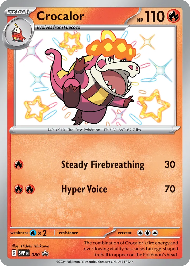 2023 Scarlet & Violet Black Star Promos Crocalor #080/215 card image
