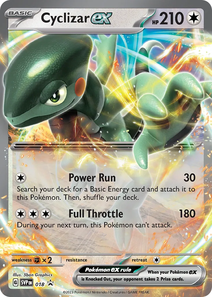 2023 Scarlet & Violet Black Star Promos Cyclizar ex #018/215 card image